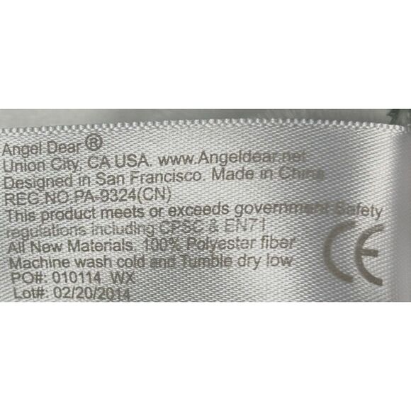 Angel Dear Cow Lovey Security Blanket White Gray Spotted Baby Soother Infant - Picture 5 of 8